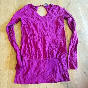 Prana Magenta Long Sleeve Top